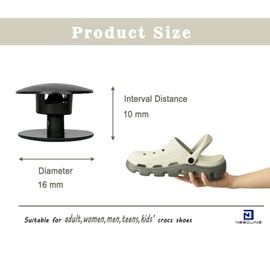 NEEDJING Remaches de repuesto para Crocs, Negro -, 20 Pack