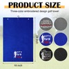 3 Pcs Soft Embroidered Golf Towel with Clip Funny Towel
