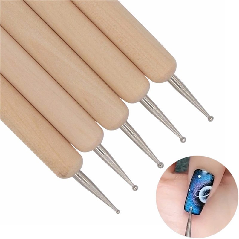 Yoezuo 5Pcs Dotting Tools Nail Dotting Dual-ended Dotting Painting Pen