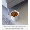 Yamazaki Home Tower Elevated Ceramic Pet Food Bowl - Angled,