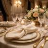 100-Pack Imitation Pearl Napkin Rings, Elegant Table Serviette Buckles, Delicate
