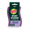 Scotch-Brite Stay Clean Scrubber Pads, 2-Pack, Non-Scratch Dish Sponges for