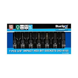 Blue Spot Tools 7 PCE 3/8 Impact Hex Bits (H3-H10)