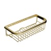 Beelee Wall Mounted Golden Brass Bathroom Commodity Shelf Shower Caddy