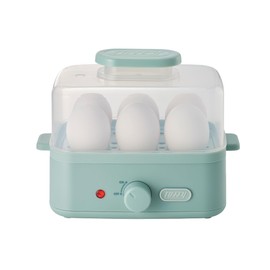 【Toffy/トフィー】 エッグスチーマー K-FS2 ゆでたまご コンパクト カンタン ゆで具合調整可能 半熟 固ゆで 最大6個まで お弁当 レトロ かわいい K-FS2 (ペールアクア)