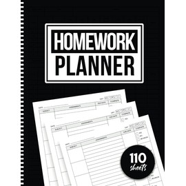 Homework Planner Notebook: Daily Undated Assignment Tracker For Kids, High School/ College / ADHD Students