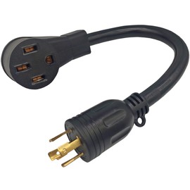 Fullsky FC-L4345 Generator or RV AC Adapter Cord NEMA L14-30P to NEMA 14-50R Male L14-30P Plug to Female 14-50R 4 Prong Receptacle Adapter Output Maximum 30Amp 125/250Volt