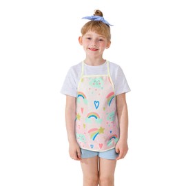 FZSECRIU 1 piece cooking apron children, children's apron, children's apron girls, children's cooking apron, multicoloured