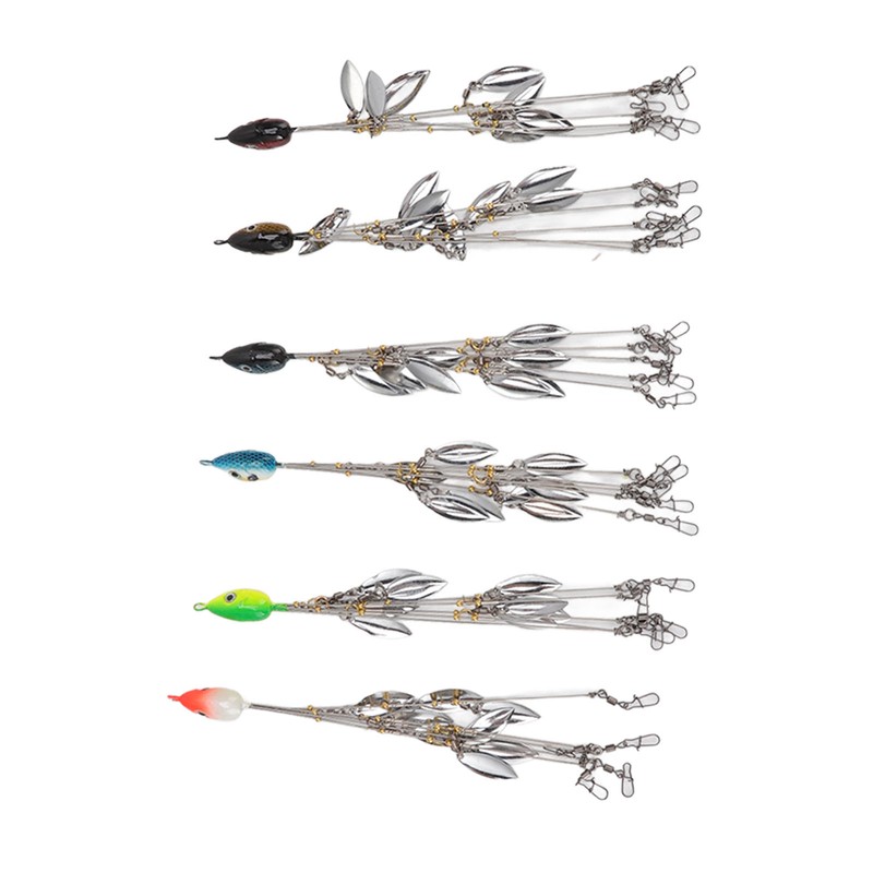 6 Pcs Umbrella Rigs with Sequin Fishing Rigs Lure 5