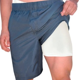 City Threads USA-Made Men's Separate Quick-Dry Swim Liner for Under Men's Trunks, White, XL