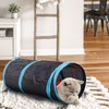 Cat Tunnel, Andiker Cat Tunnel with 2 Holes, Foldable Washable