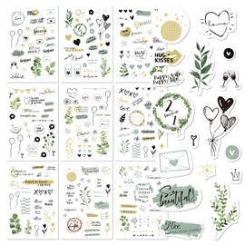 BIROYAL Wedding Guest Book & 241 Wedding Stickers - Elegant Guest Book for Wedding Reception, Baby Shower & Special Events - 104 Blank Pages Hardcover Wedding Guestbooks for Guests Sign in & Photos