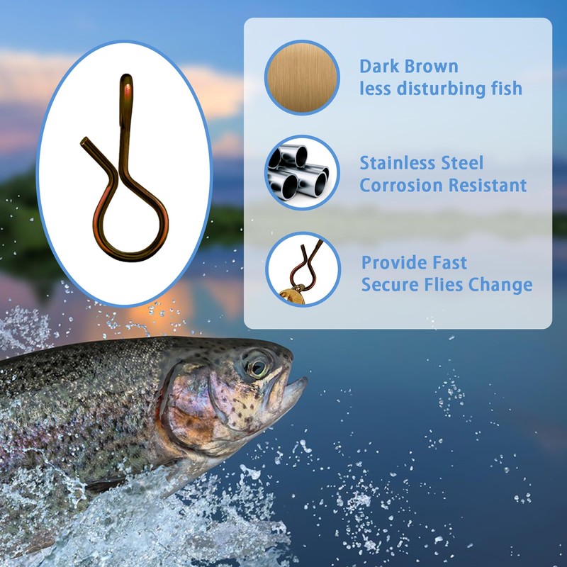 Eupheng Quick Change Fly Fishing Snaps Stainless Steel, Fishing swivels,