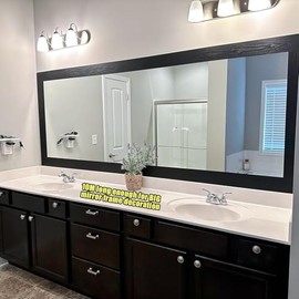 Teemall 10M Black Wood Grain Removable PVC Waterproof Border Wall Decor Removable Self Adhesive Kitchen Bathroom Tiles Sticker Wallpaper 4.2x390 (Black, 2" x 390")