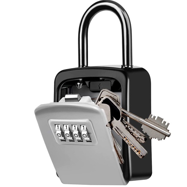 Protable Key Storage Security Lock,V-Resourcing® Door Knob Mounted Re-settable 4