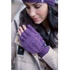 HEAT HOLDERS - Womens Thermal Converter Fingerless Cable Knit 2.3