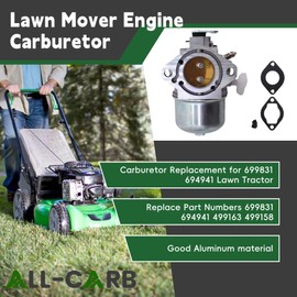 ALL-CARB Carburetor Replacement for 699831 694941 Lawn Tractor 499158 499163 Carb