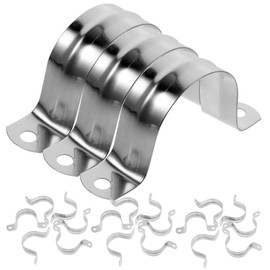 SHINEOFI 100pcs Heavy Duty Metal Tube Strap Clamps Durable U Tube Pipe Clips for Secure Wire Cord Installation for Hose Fixation