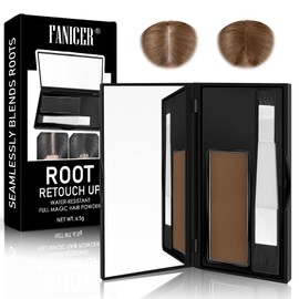 Root Cover Up Root Powder, Hairline Powder, Effective Hair Concealer, for Covering Thin Areas and Grey Hair, Quick and Easy, Hair Powder for Women and Men, 6.5 g (Light Brown)