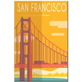 San Francisco Fridge Magnet California Vintage Poster Travel Souvenir