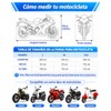 EASYTAO Funda para Moto, Cubre impermeable Tamaño Grande 245cm-105cm-125cm