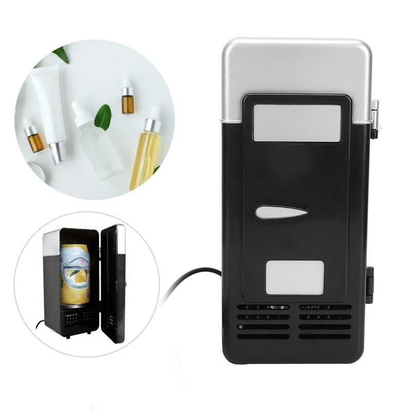 Mini USB Fridge Compact Cooler Foods Skin Care Product Storage