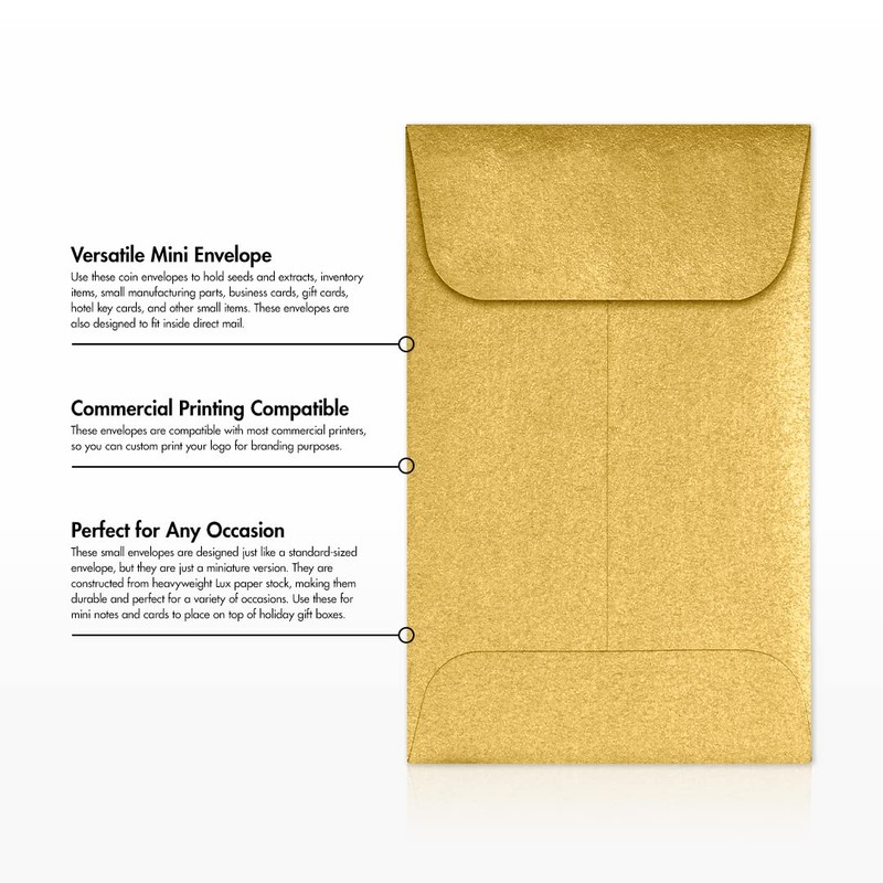 LUXPaper #1 Coin Envelopes | 2 1/4" x 3 1/2"