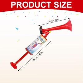 WDKXCN Pack of 2 Air Horn, Handheld Air Pressure Fanfare Pump, Fanfare Compressed Air, Air Horn, Signal Horn, Stadium Trough for Football Games, Sports Events, Festival Celebrations