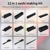 MLRYH Sushi Making Kit Sushi Maker 12 Pcs Plastic Premium