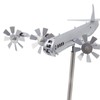Metal Airplane Windmill Yard Spinner Airplane Wind Stainless Steel Sculpture