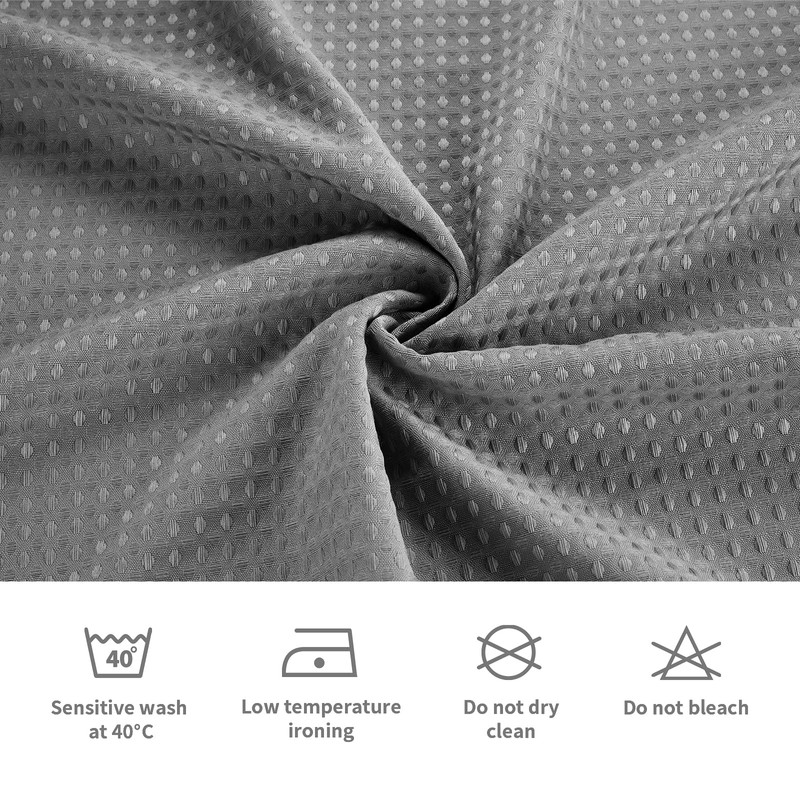 LaCyan 3 in 1 Waterproof Waffle Weave Shower Curtain and