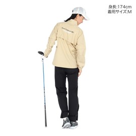 Coq Sportif Golf QGWXJH00W Women's Rainwear, Stretch Fourther, Top and Bottom Set, Removable Sleeves, Ventilation, Storage Bag Included, Waterproof, Breathable, Stretch, Lightweight, Golf,, BG00