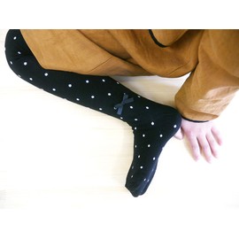 Filloie 88-185-150-005 Filloie Pin Dot Tights with Grosgrain Ribbon Baby and Kids