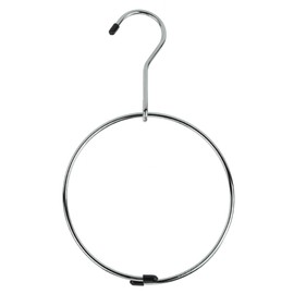 HANGERWORLD Pack of 3 Pack Belt Organizer for Closet Rack Chrome Ring Hanger for Belts Ties Scarves and Accessory Storage