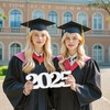 2025 Sign Graduation Decorations, White Faux Wooden Photo Props, 2025