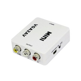 Gatuida Vga to Video Audio Converter Pc to Tv Adapter Automatic Ntsc/pal Conversion Great for Home Theater Business Education