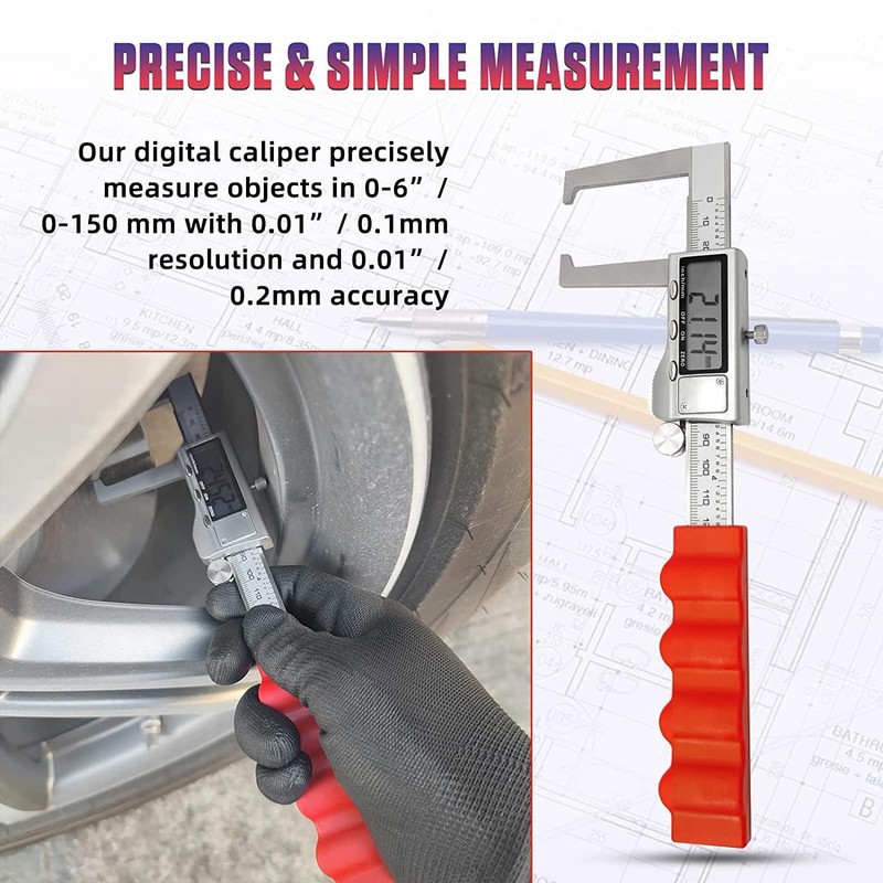 Disc Brake Rotor Micrometer, 6 Inch Brake Rotor Caliper Measuring