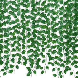 12 Pack 86Ft Fake Plants Artificial Vines for Room Decor, Faux Ivy Greenery Garland for Home Teen Girls Bedroom Living Aesthetic Farmhouse Dorm Wall Decoration, Wedding Easter Christmas Party Gift