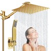 10'' Square Rain Shower Heads with Handheld, High Pressure Shower