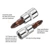 sourcing map 3pcs PZ2 Phillips Bit Socket 1/4" Square Drive
