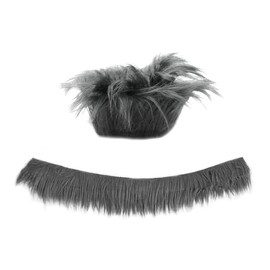 Rumyve Christmas Faux Fur Ribbon,Faux Fur Craft,Fluffy Fabric Decoration Cosplay Costume Accessories DIY Craft Decoration(Grey)