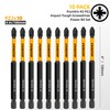 LOZAGU 10-Piece 100mm PZ2 Magnetic Screwdriver Impact Bits Set, Pozi