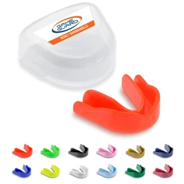 GAME GUARD Boil & Bite Mouth Guard/Gum Shield – Mouldable Mouthguard/gumshields - Adult/Senior - CE Approved, School Sports, Rugby, Hockey (RED)