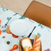Fall Tablecloth 60"x120" Rectangular, Orange Blue White Pumpkin Fall Harvest