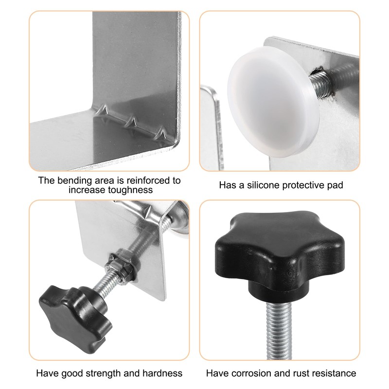 sourcing map 4 Pcs Drawer Front Installation Clamps, 2mm Cabinets