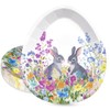 YY 50 Easter Egg Shaped Paper Plates Set Disposable for
