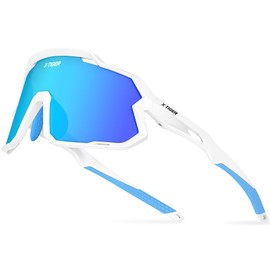 X-TIGER Children's Cycling Glasses Polarised Sports Glasses UV400 for Boys Girls Age 6-14 Years Outdoor Sports Sunglasses