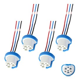 9007 9004 HB1 HB5 High Temperature Ceramic Headlight Harness, 4-Packs 9007 Male to H4 Female Extension Conversion Harness Adapter for Fog Lights Headlight or 9004 Headlight Tulbs
