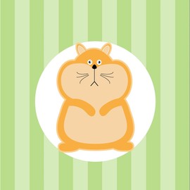 CafePress Funny Hamster 14 oz. Scented Frosted Candle 3.5"x4"