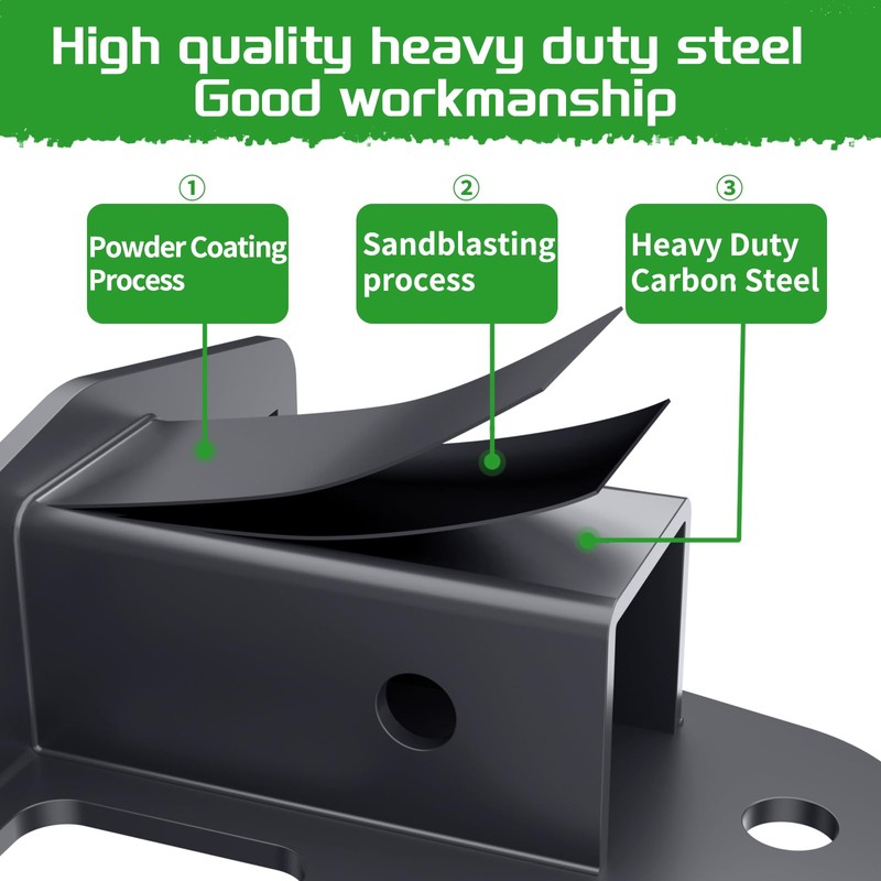 Zero Turn Lawn Mower Hitch with 2" Receiver，6mm Thicker Heavy